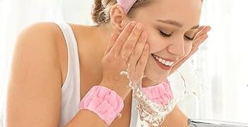 pink skincare headband